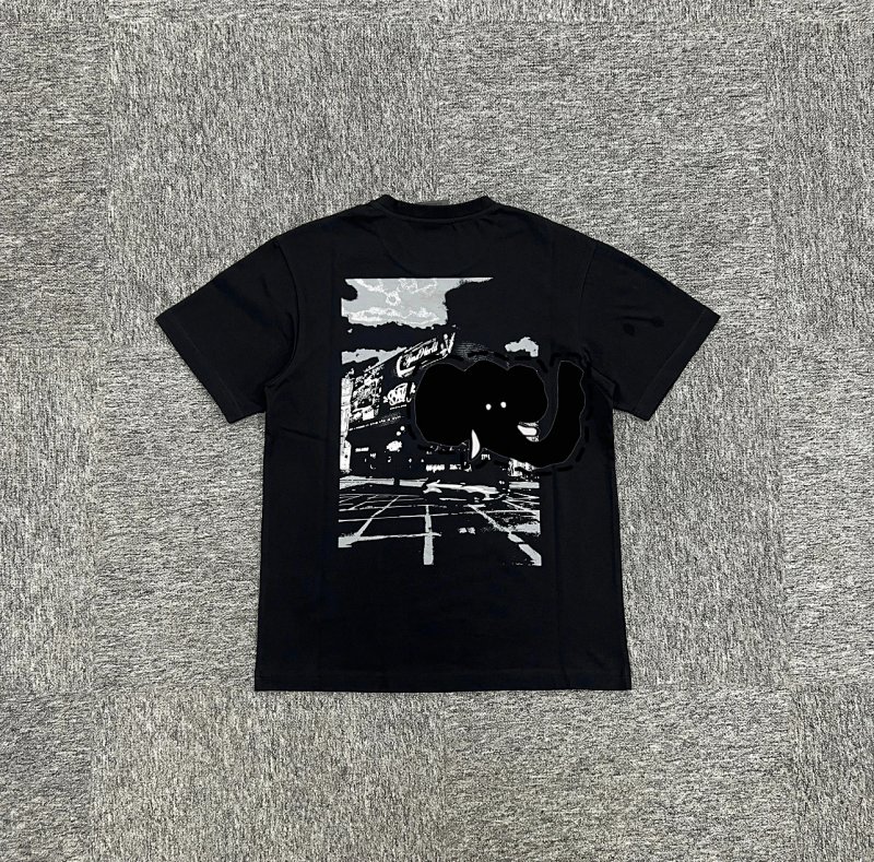 cny SYNAWORLD BILLBOARD TEE BLACK 广告牌 前后印花 黑色短袖 SY-50
