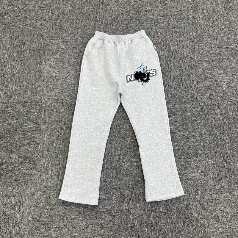 Trapstar x Nofs  Jogger-Grey-Marl   绣花款卫裤-灰色 T-4