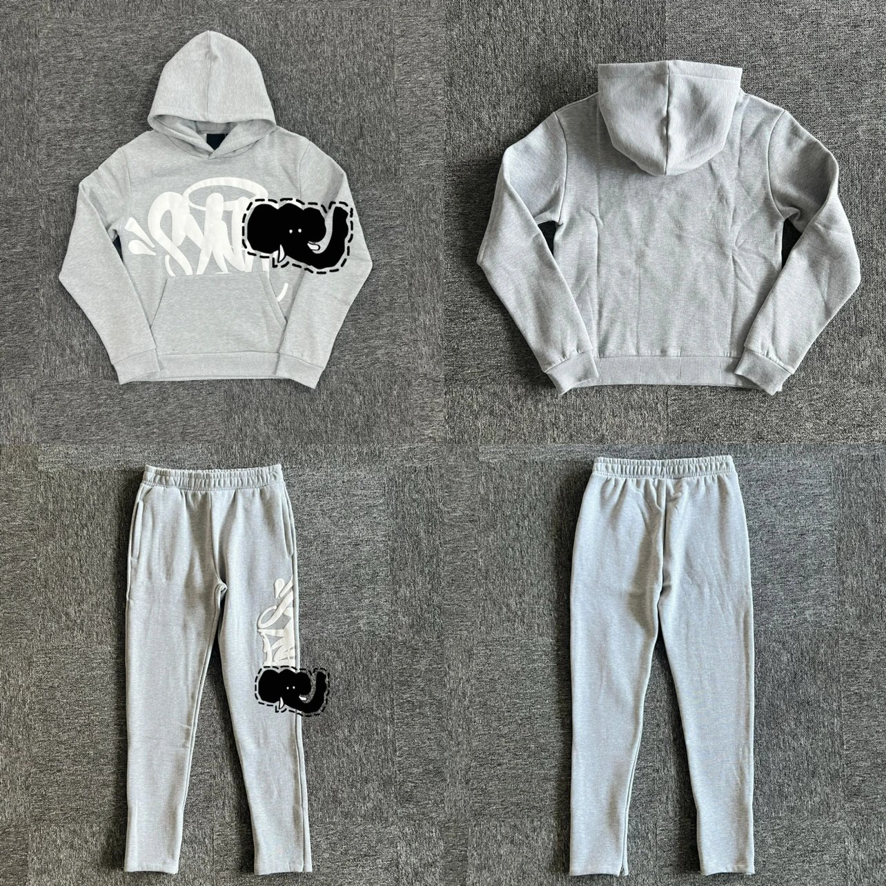 White Large Print Set in Gray SY-18