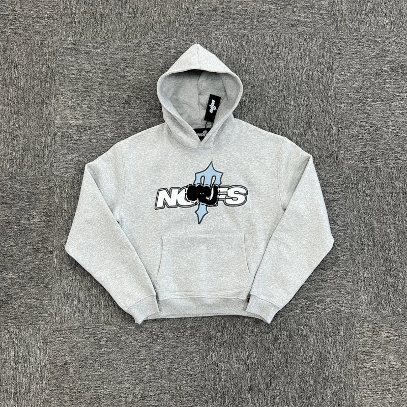 Trapstar x Nofs  Hoodie-Grey-Marl   绣花款连帽卫衣-灰色 T-3