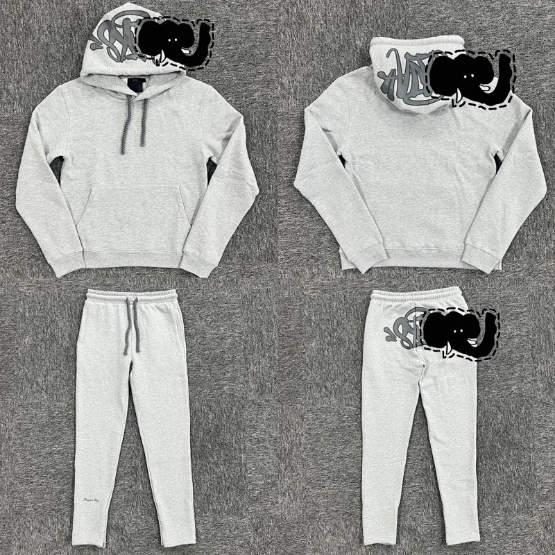 cny S-World Tarcksuit-Grey 灰色面料灰色印花针织套装SY-19