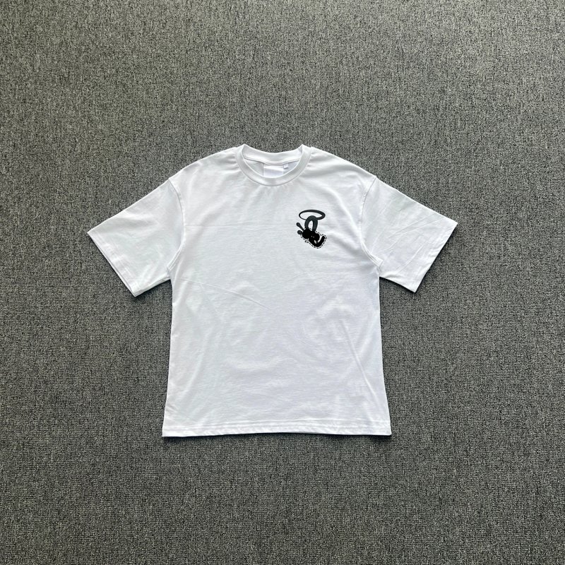 cny  SYNAWORLD HALO PRINTED TEE-WHITE/BLACK  胸前S黑印花 白色短袖 SY-143