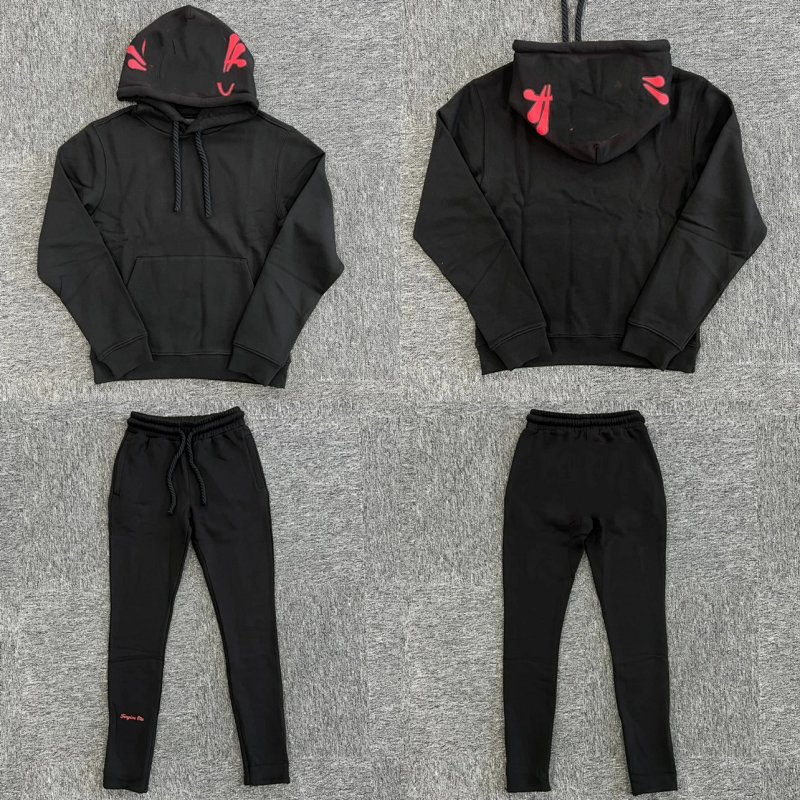 S-World Tracksuit Black Red