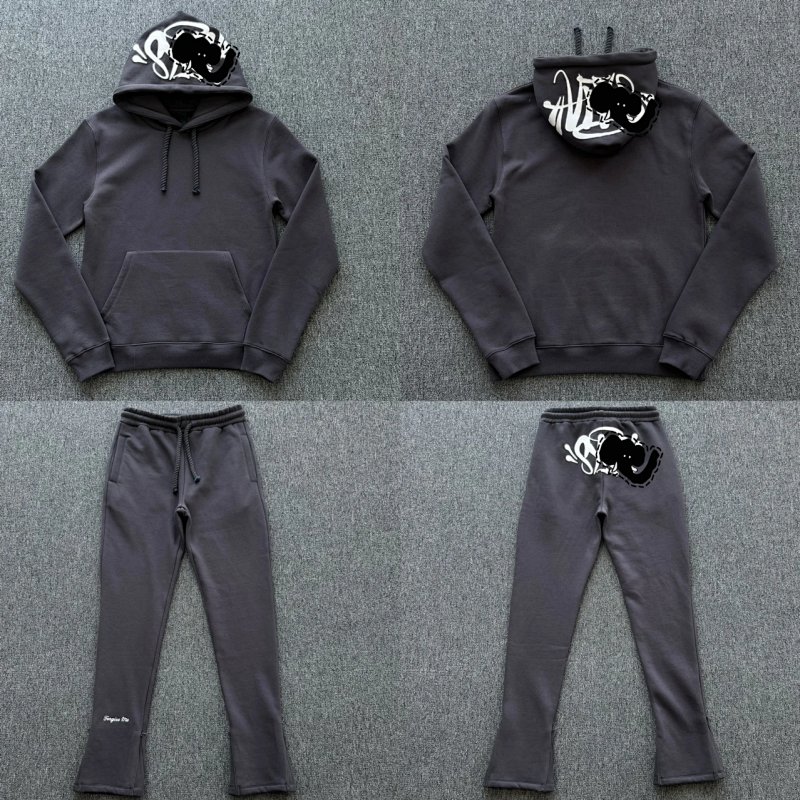 cny（HOODIE）¥158cny（JOGGER） S-World OG Tarcksuit-Grey  白色印花 灰色面料 套装 SY-160
