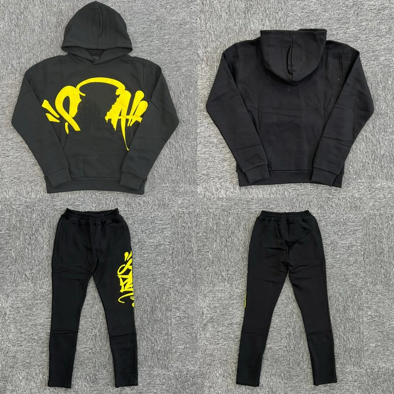 S-World Tracksuit Black Yellow