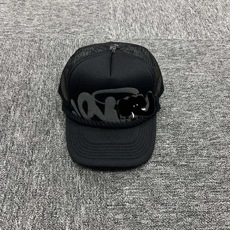 cny  SYNAWORLD TRUCKER-CAP-BLACK  黑色弯檐帽 SY-49