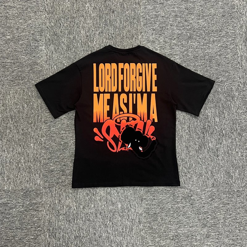 cny  SynaWorld Ignite Tee-Black/Orange 万圣节橘色渐变印花短袖 黑色 SY-101