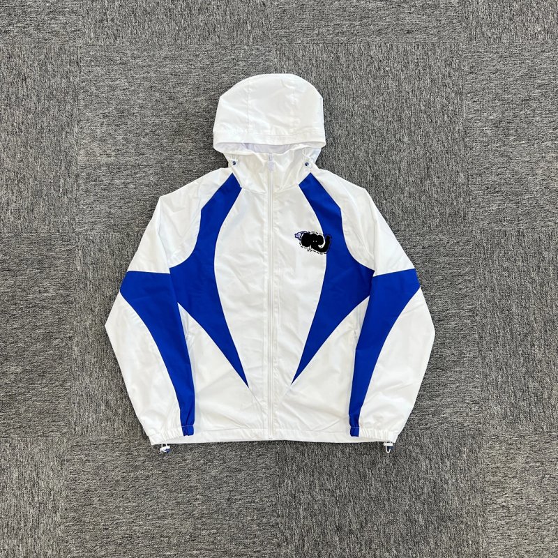 cny   S-World SYNA VORTEX TRACK TOP-WHITE-BLUE 梭织拼色外套-白拼深蓝 SY-61