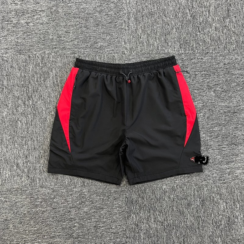 cny   S-World SYNA VORTEX TRACK SHORT-BLACK/RED 梭织拼色短裤-黑拼红色 SY-60
