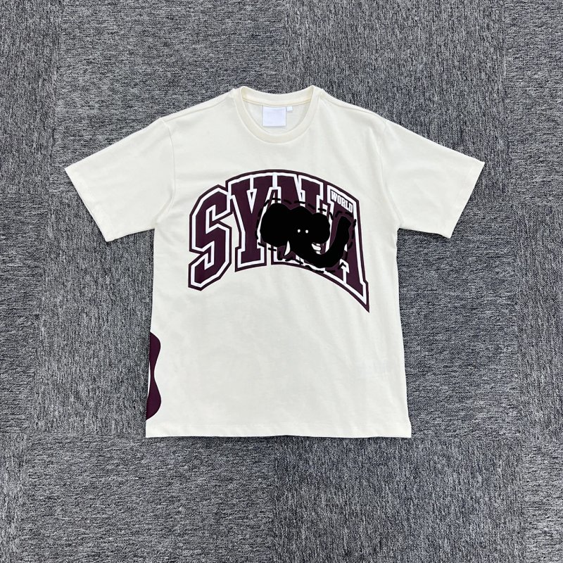 cny CRESTT-SHIRT -OFF WHITE 米白色面料 棕色印花 短袖 SY-80