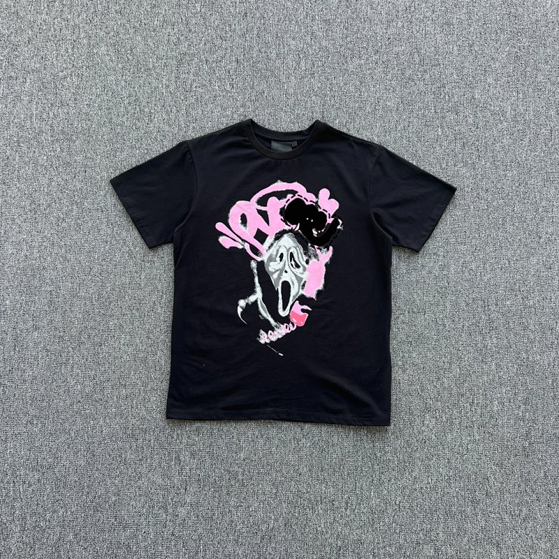 cny SYNAWORLD SCREAM-TEE-BLACK 粉色尖叫印花短袖 SY-129