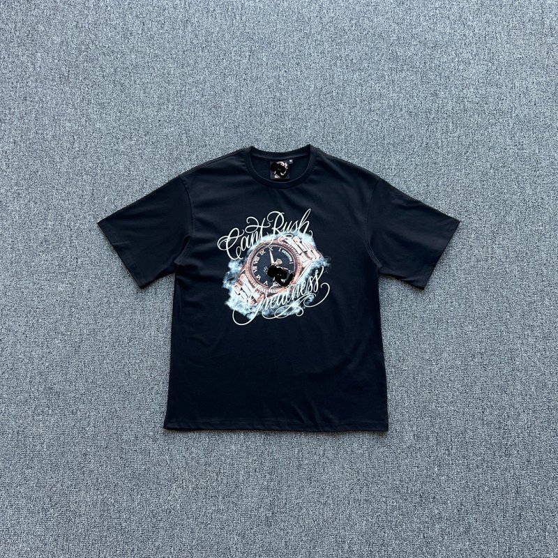cny  SynaWorld  Syna Watch  Tee-Black Rose Gold 玫瑰金手表印花短袖 SY-136