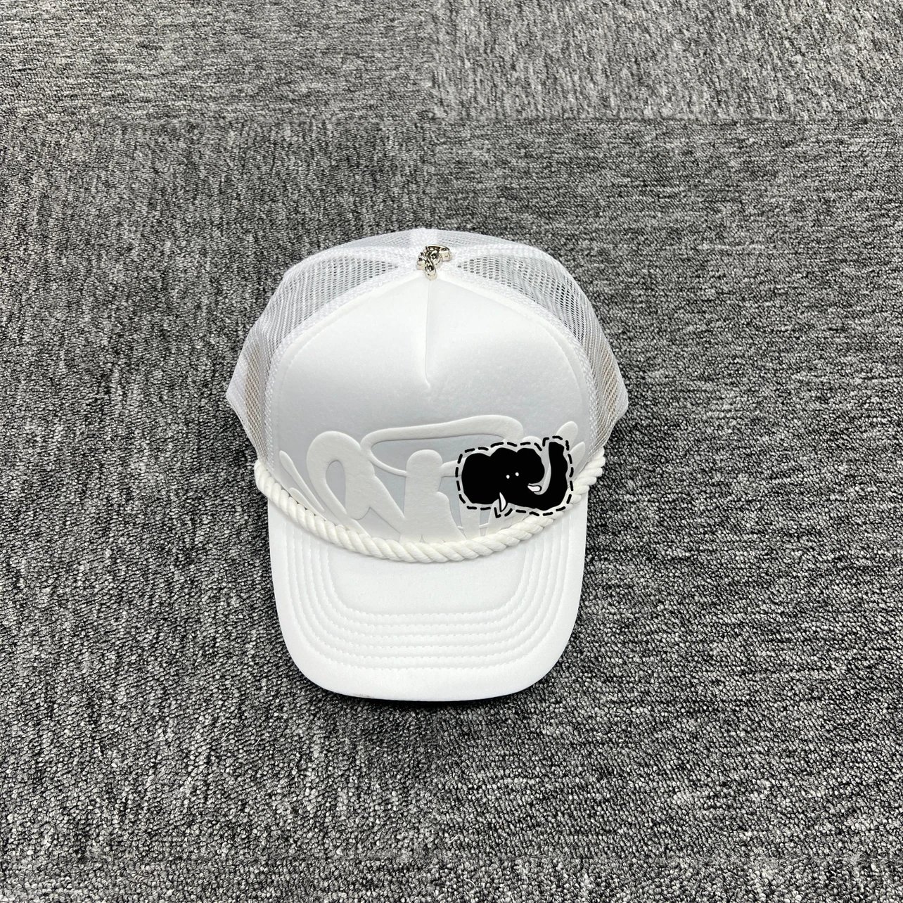 White curved brim hat SY-48
