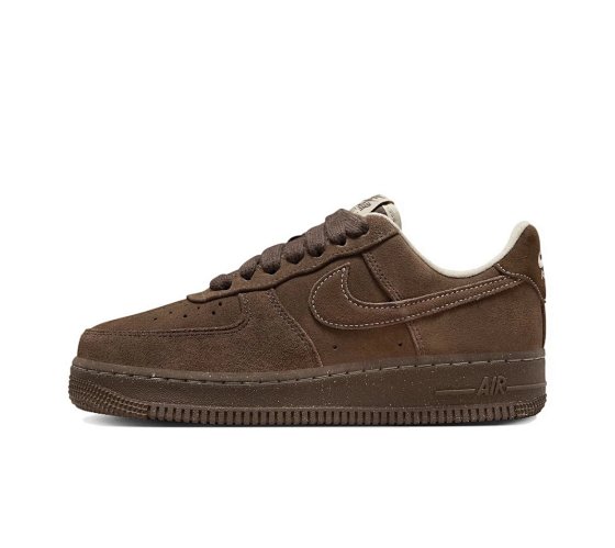 3A Version Pure Source Air Force 1 "Cacao Wow" Chocolate Brown Top-Grain Leather Low-Top Sneakers