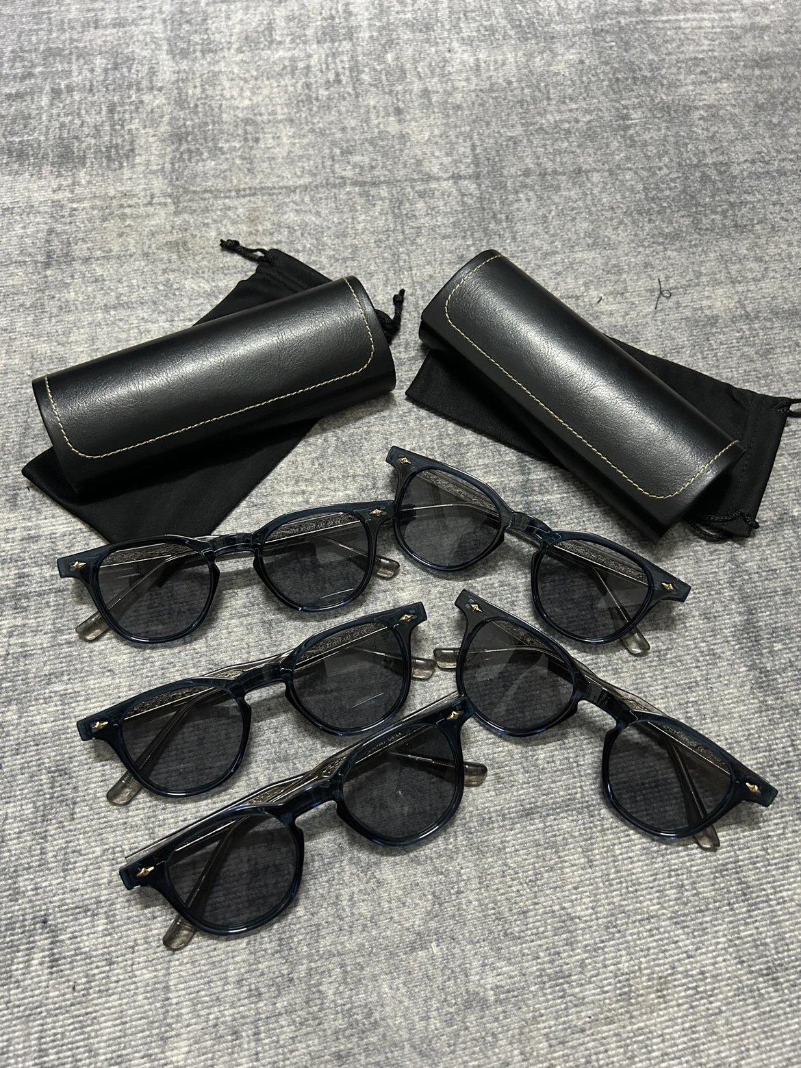 Ice blue indigo! Japanese craftsman Harajuku produces handmade sunglasses for men and women