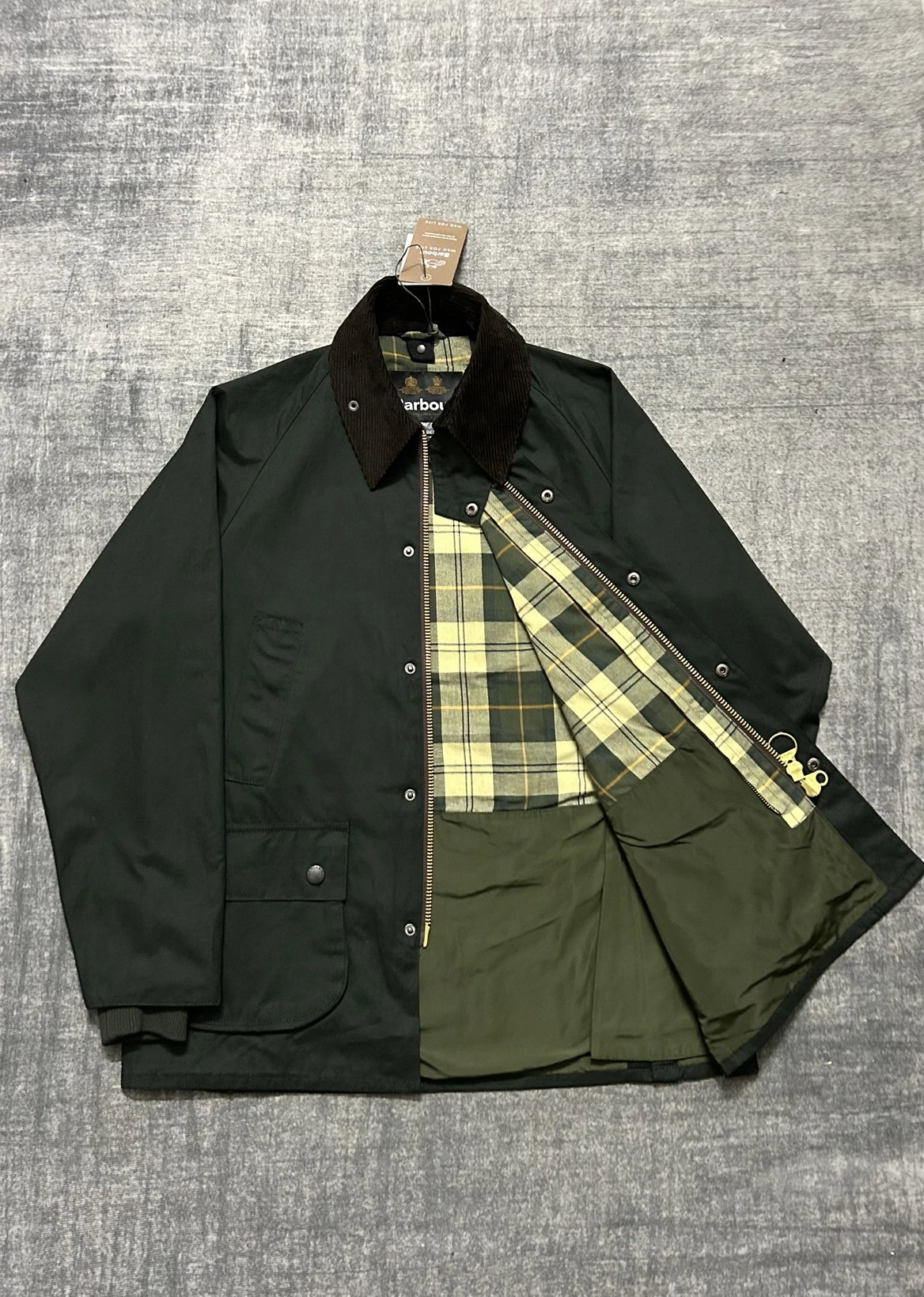 Authentic! Barbour Bedale English Version Waxless Jacket for Men and Women with Liner Zip Pull Head Compatible with Liner