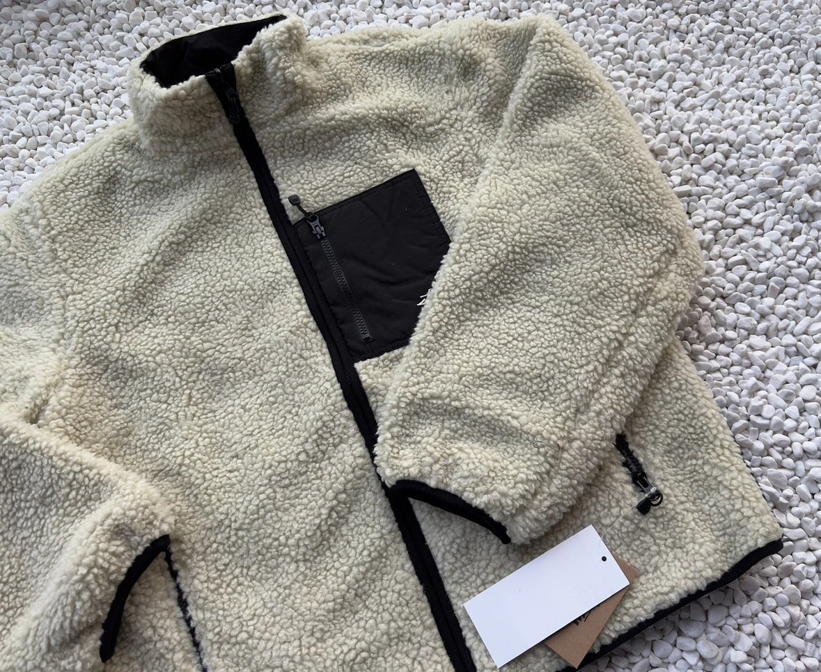 Stussy Stüssy Sherpa Fleece Jacket Beige Outerwear - 12