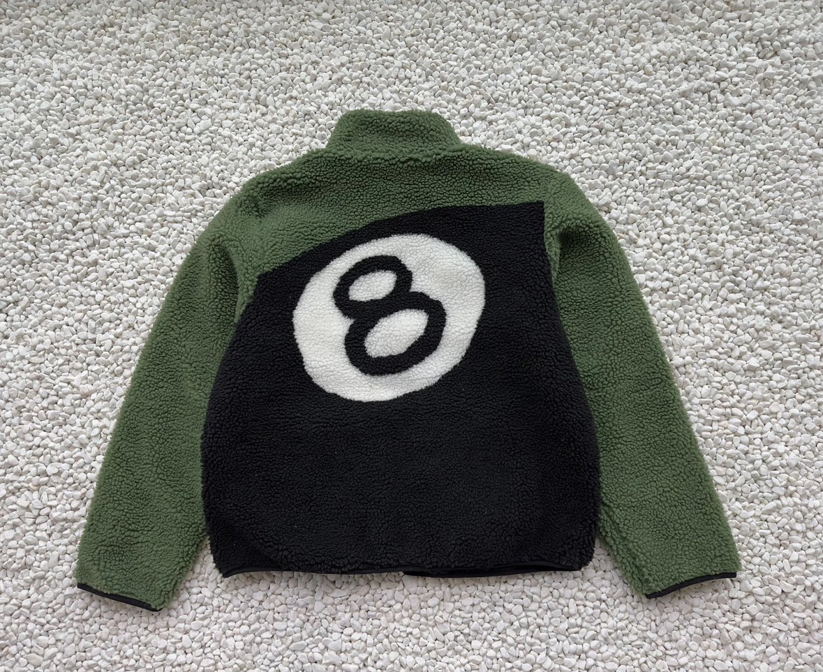 Stussy Stüssy Sherpa Fleece Jacket Beige Outerwear - 6