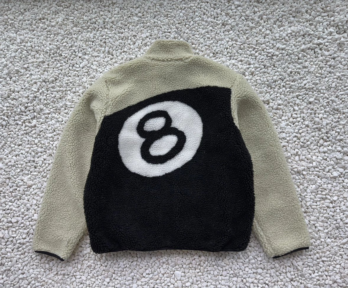 Stussy Stüssy Sherpa Fleece Jacket Beige Outerwear - 5