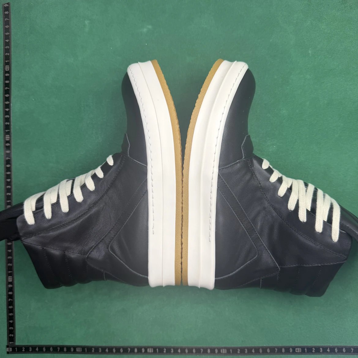 Design High-Top Platform Sneakers White with Gum Sole - 6