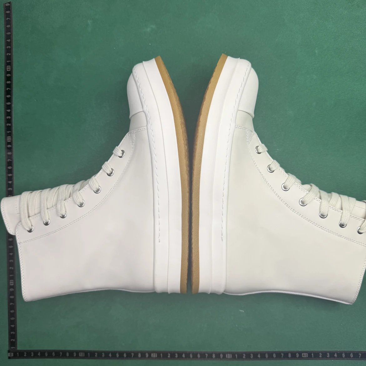 Design High-Top Platform Sneakers White with Gum Sole - 3