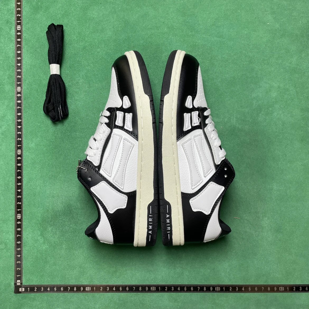 Amiri Black and White Low-Top Sneakers