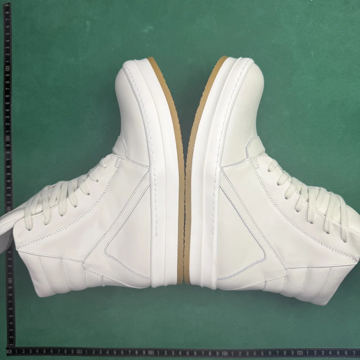 Design High-Top Platform Sneakers White with Gum Sole - 5
