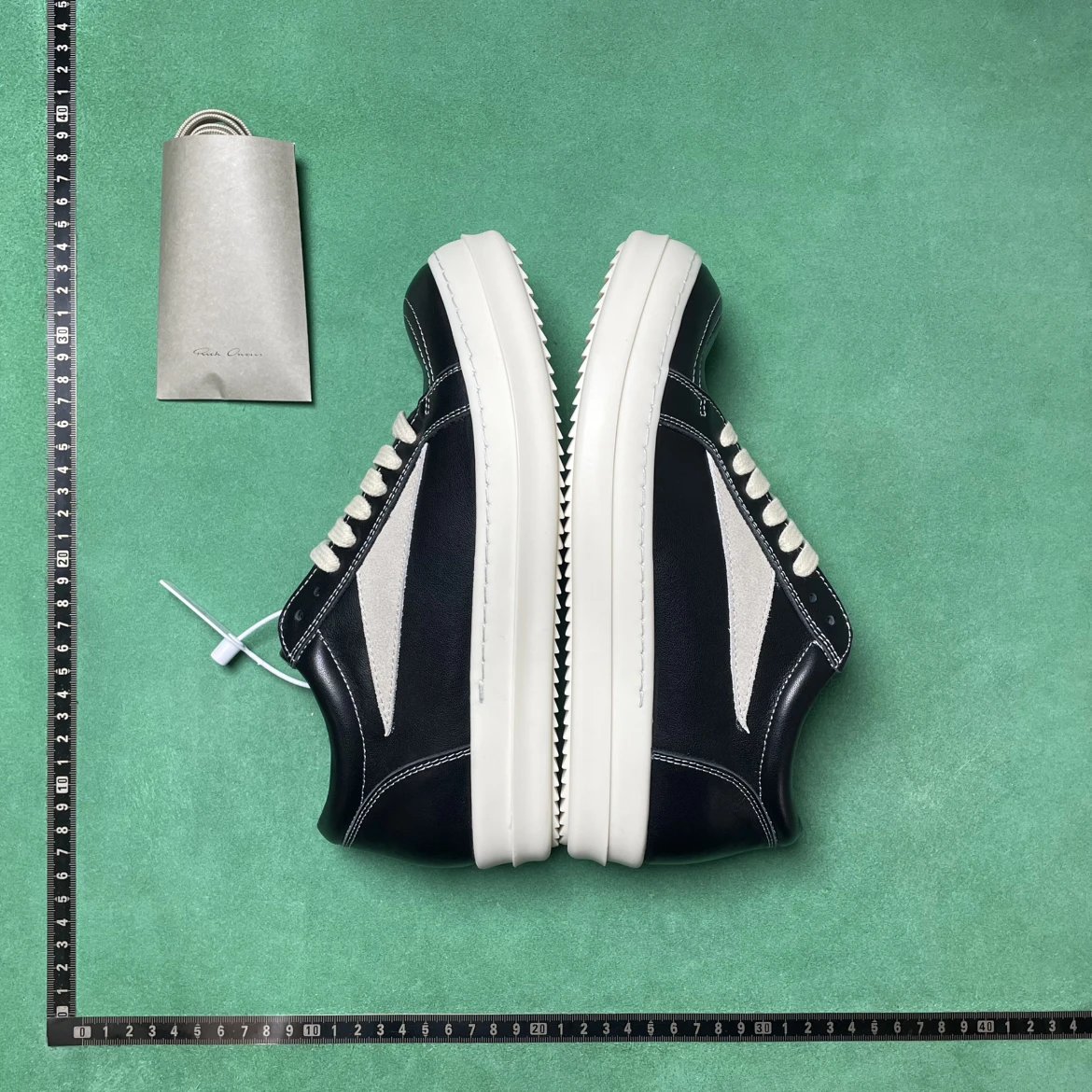 Rick Owens Black Leather Sneakers