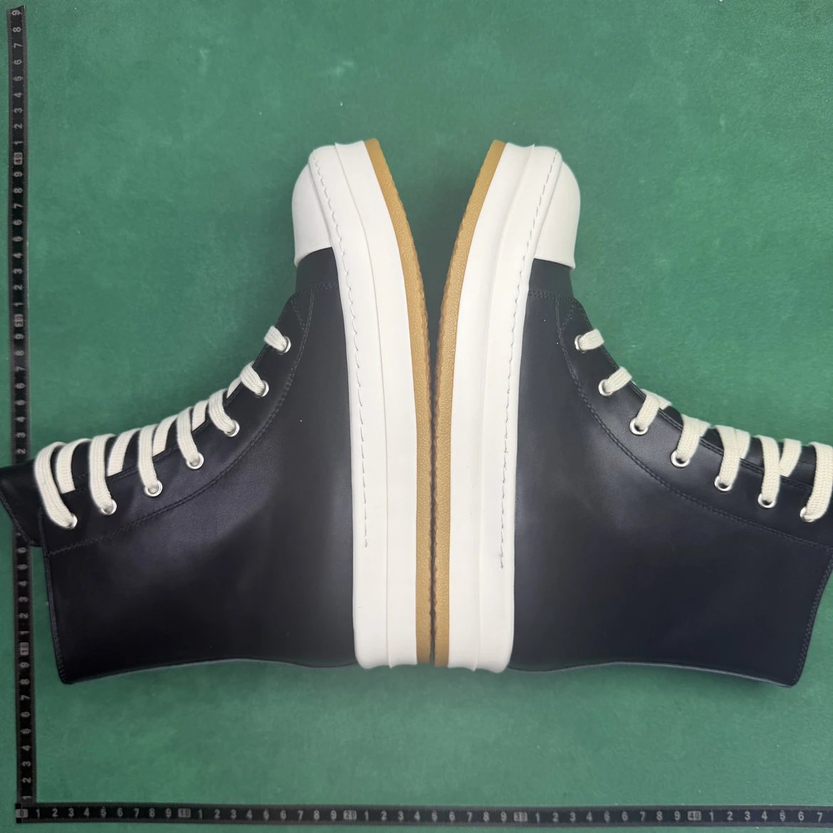Design High-Top Platform Sneakers White with Gum Sole - 4
