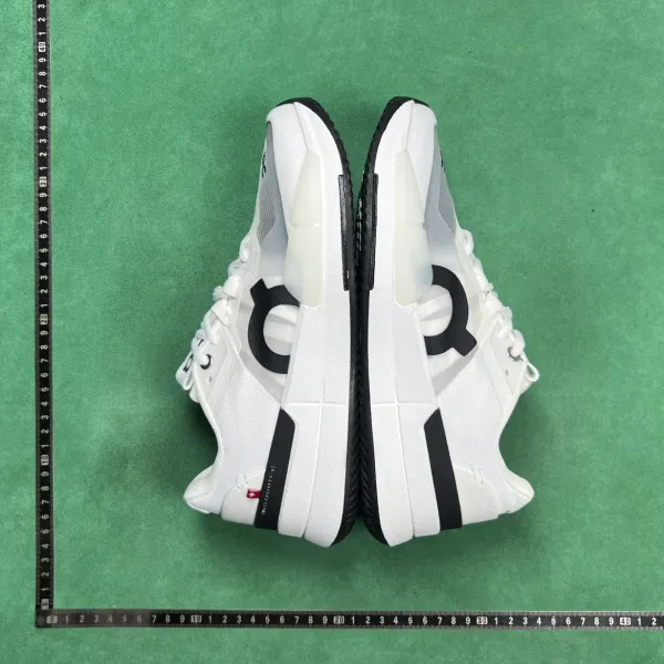 On Running Cloudmonster White Black Sneakers Running Shoes - 7