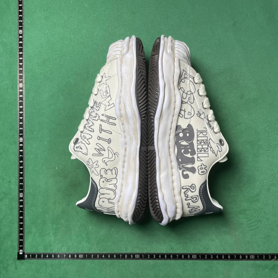 Maison Mihara Yasuhiro Hand-Painted Graffiti Sneaker