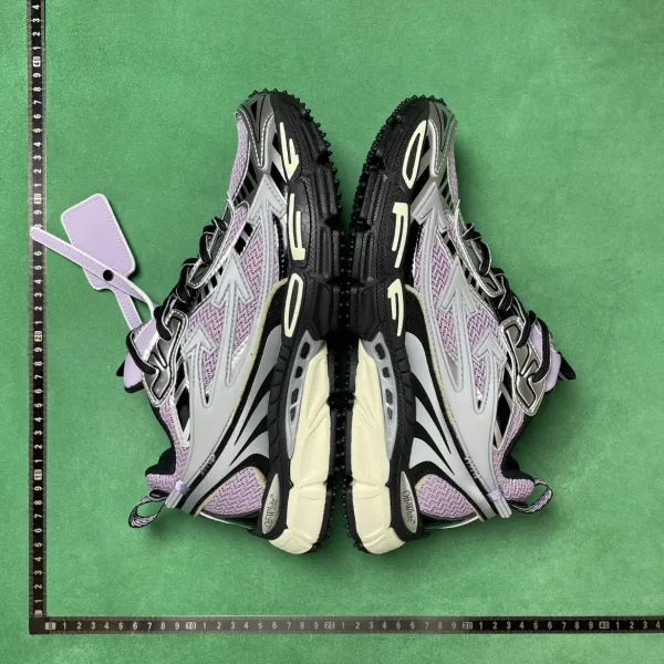 Off-White Diagonal Arrow Neon Yellow Green Chunky Sneakers - 7