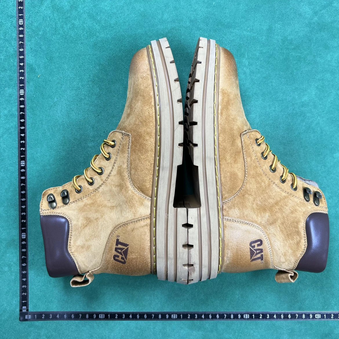 CAT Tan Suede High-Top Boots