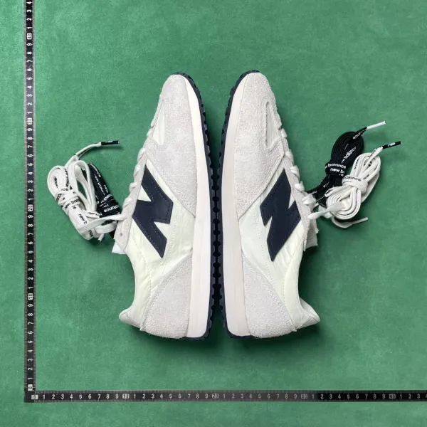 New Balance 237 Cream Navy Suede Sneakers - 10