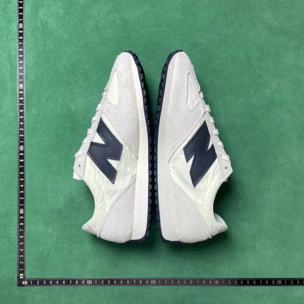 New Balance 237 Cream Navy Suede Sneakers - 11
