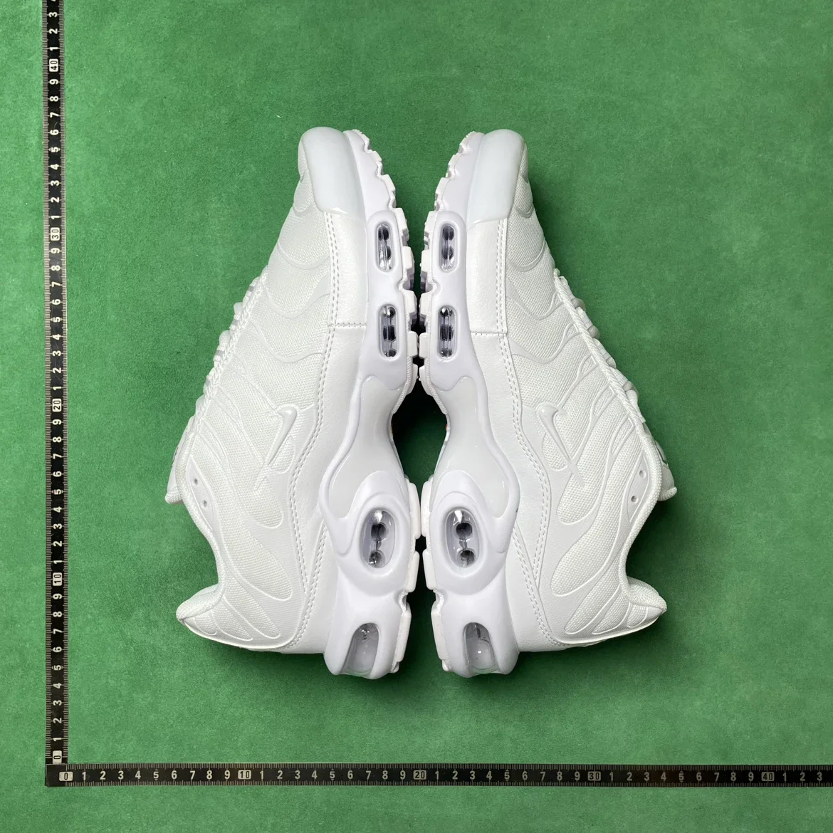 Nike Air Max Plus (commonly known as the "TN" or "Air Tank") — All-White Running Shoes