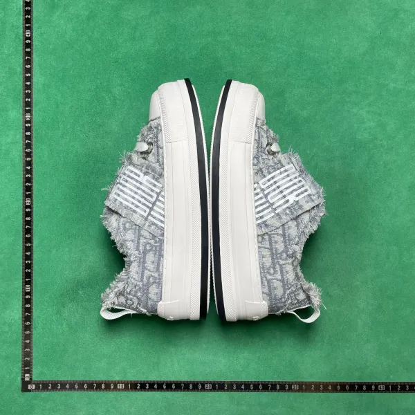Dior B23 Oblique Denim Sneakers White / Gray - 1