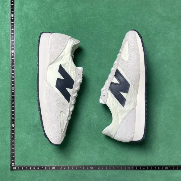 New Balance 237 Cream Navy Suede Sneakers - 13