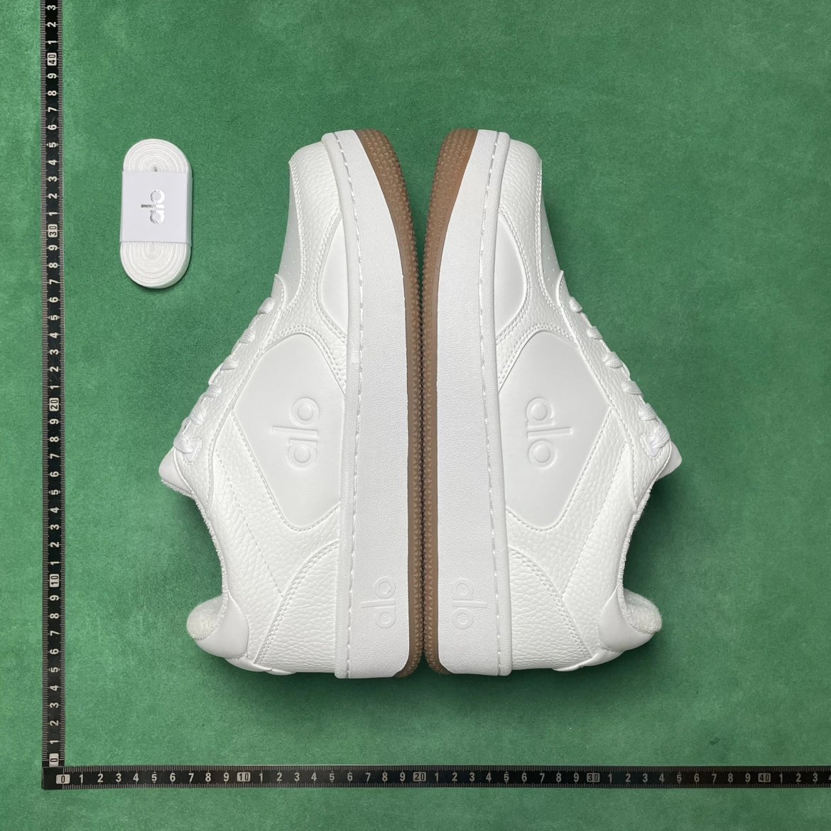 Glo White Low Top Sneakers with Tan Sole