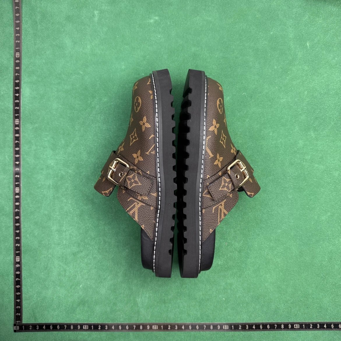 Louis Vuitton Monogram Buckle Mules