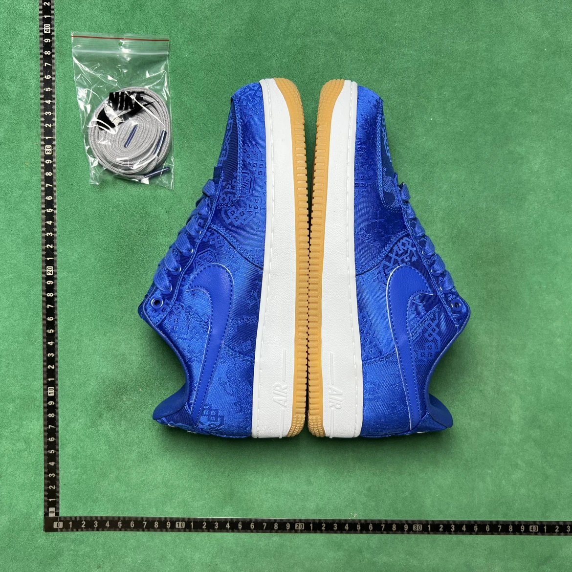 B4D Tear-Off Blue Silk Low-Top Board Shoes