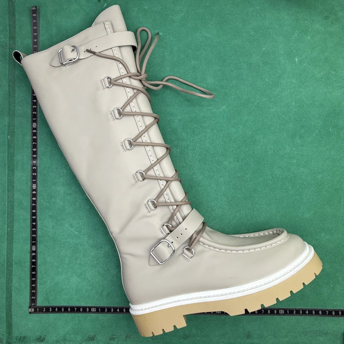 TT 8 Calfskin Lace-Up Round-Toe High-Top Boots