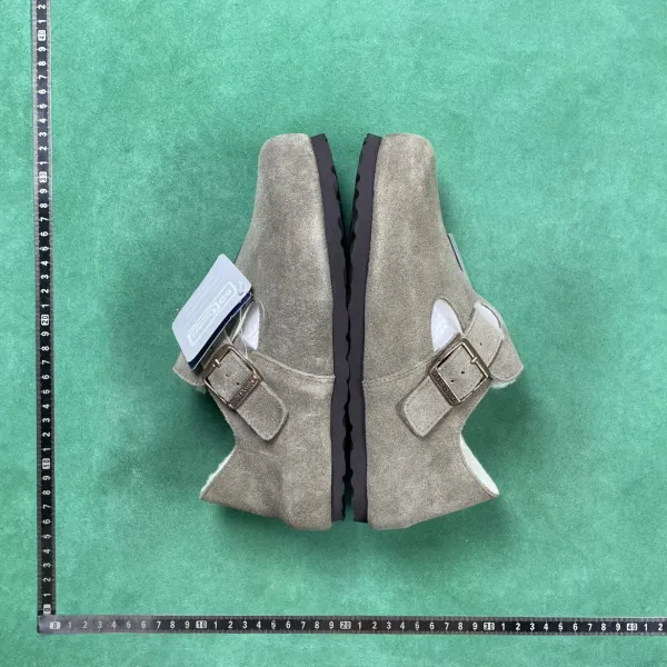 Birkenstock Boston Shearling-Lined Suede Gray Clog Boots - 9