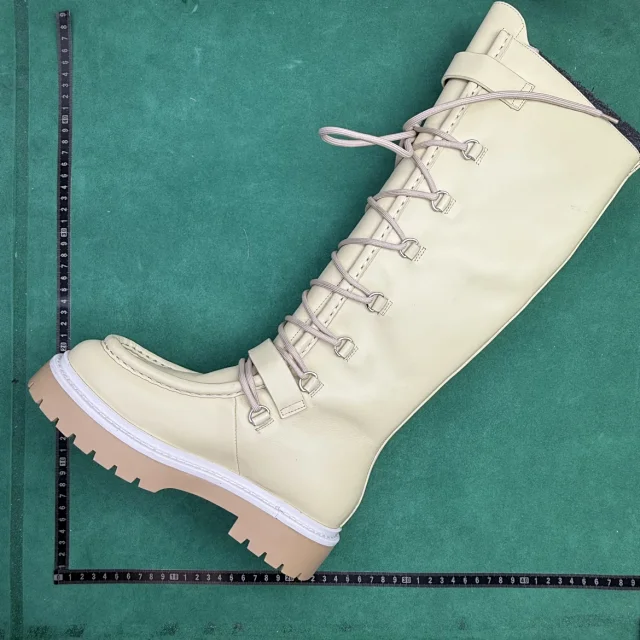 Unbranded Boots Knee-High Lace-Up Buckle Lug-Sole product detail image 7