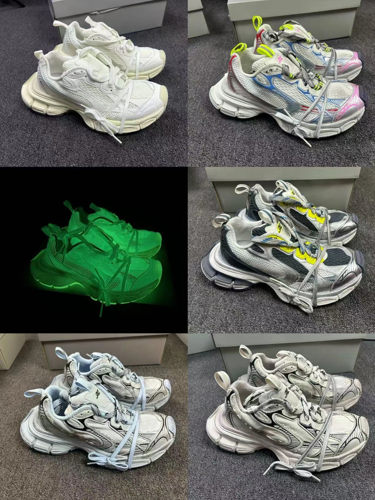 Paris 3XL Glow White Vintage Dad Shoe