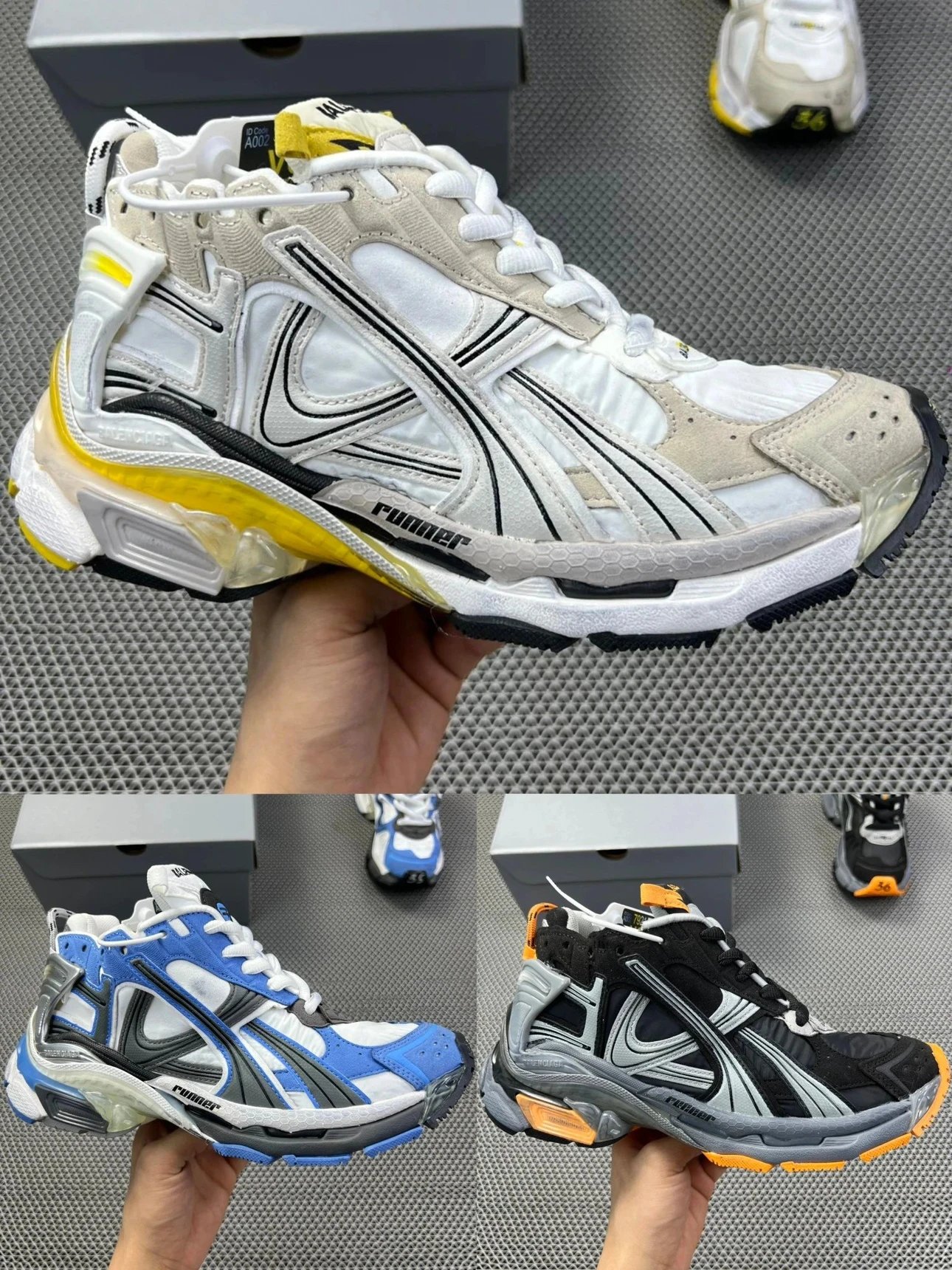 Clearance Sale: High-Quality VG Version, Genuine Paris New Original Box with Full Accessories, Runner Fabric Suede Round Toe Lace-Up Comfortable Versatile Low-Top Athletic Lifestyle Sneakers for Men and Women