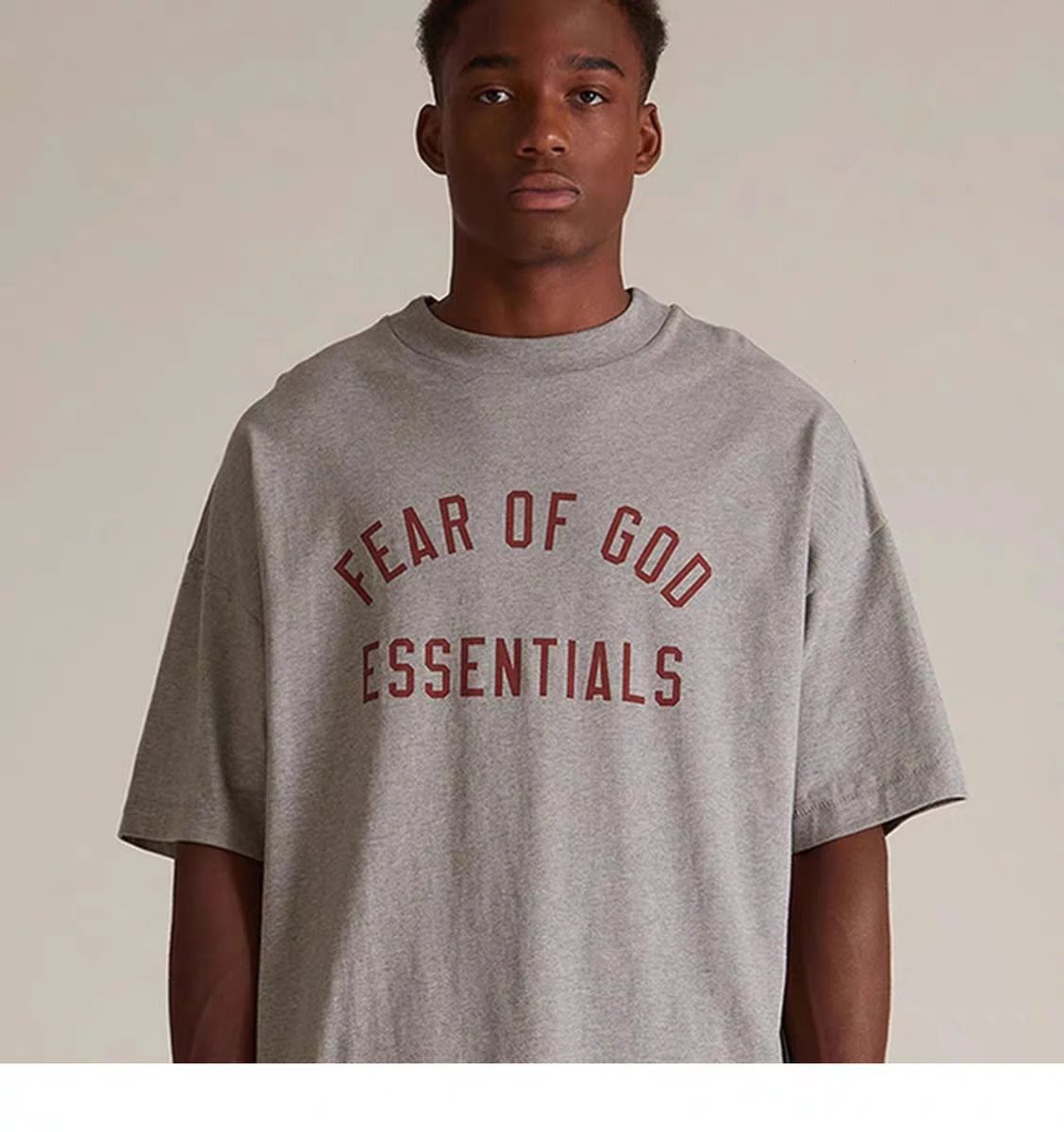 Fear of God Essentials Arch Logo Gray T-Shirt - 18