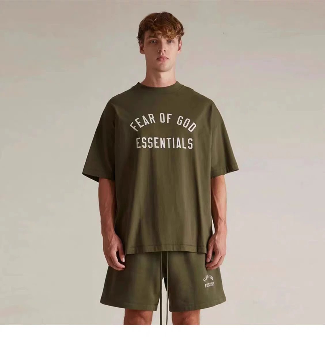 Fear of God Essentials Arch Logo Gray T-Shirt - 14