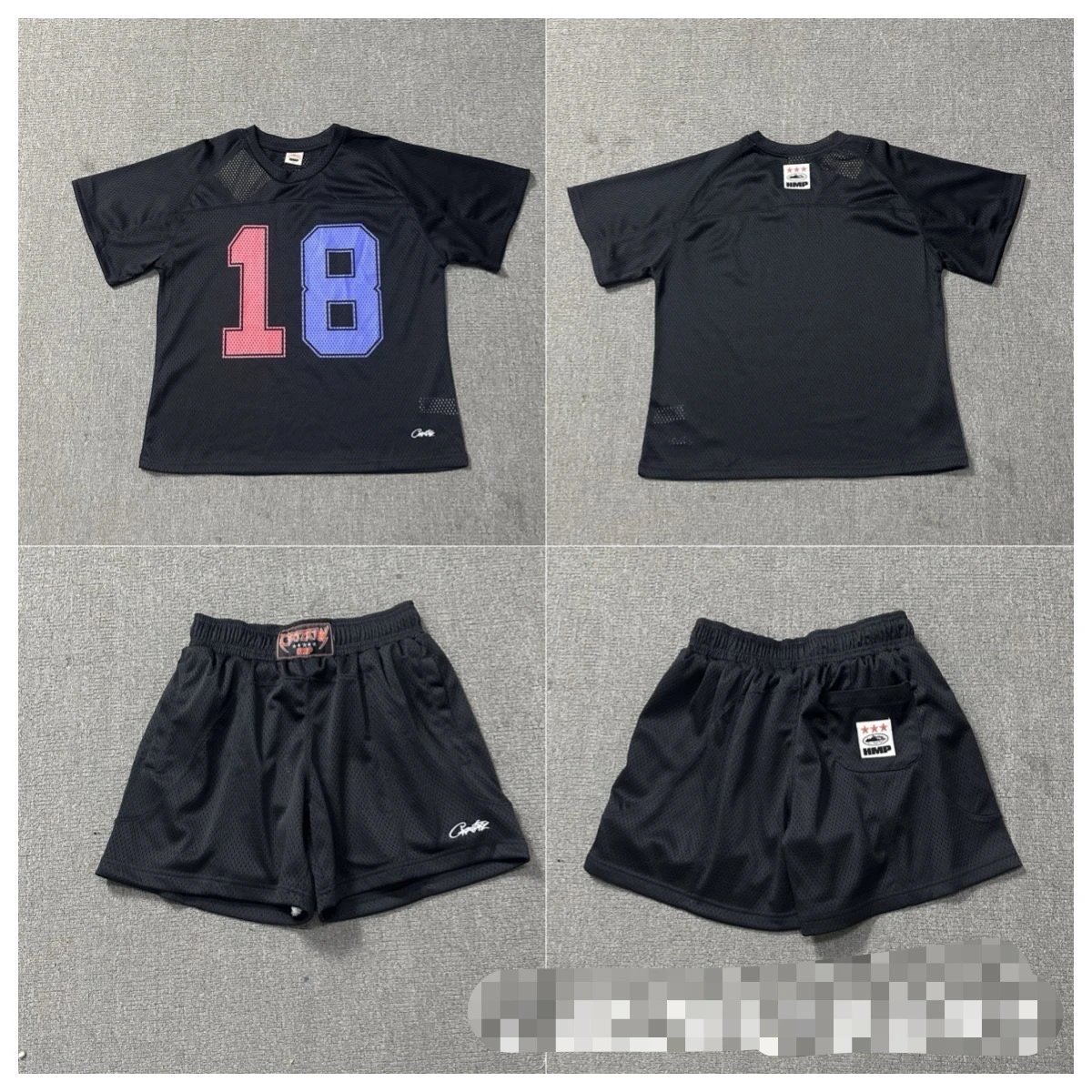 Corteiz Raglan Long-Sleeve T-Shirt White/Black - 22