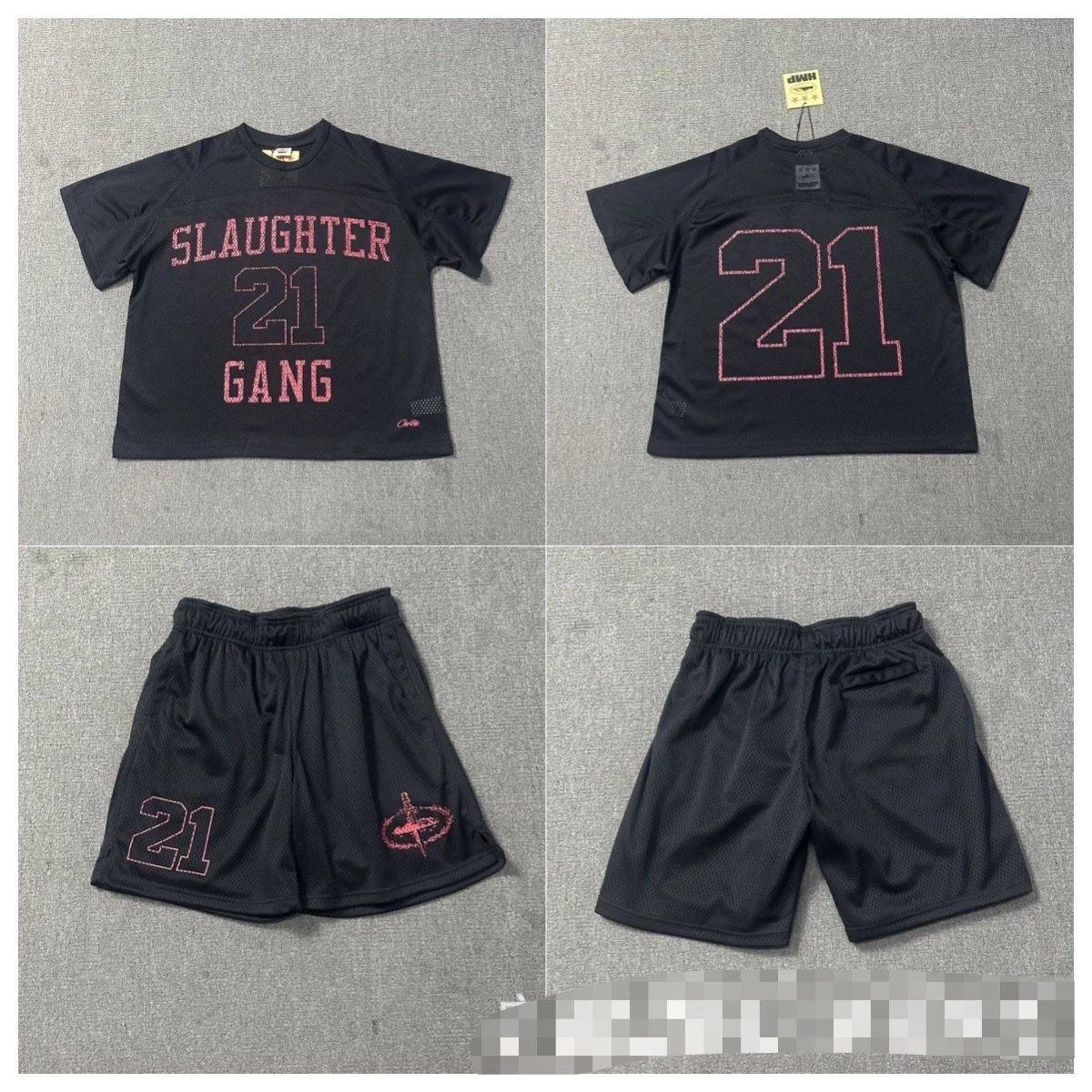 Corteiz Raglan Long-Sleeve T-Shirt White/Black - 21